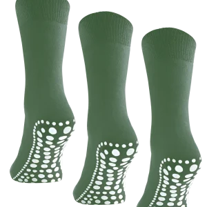 Budino Antislip sokken - 3 paar - Groen