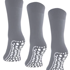 Budino Antislip sokken - 3 paar - Grijs