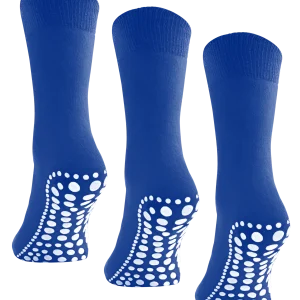 Budino Antislip sokken - 3 paar - Kobalt Blauw