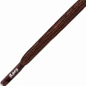 Lacy schoenveters roundies brown 150 cm 4mm