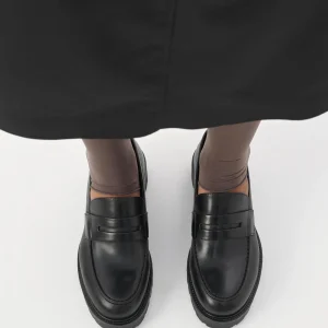 Zwarte leren loafer kenova