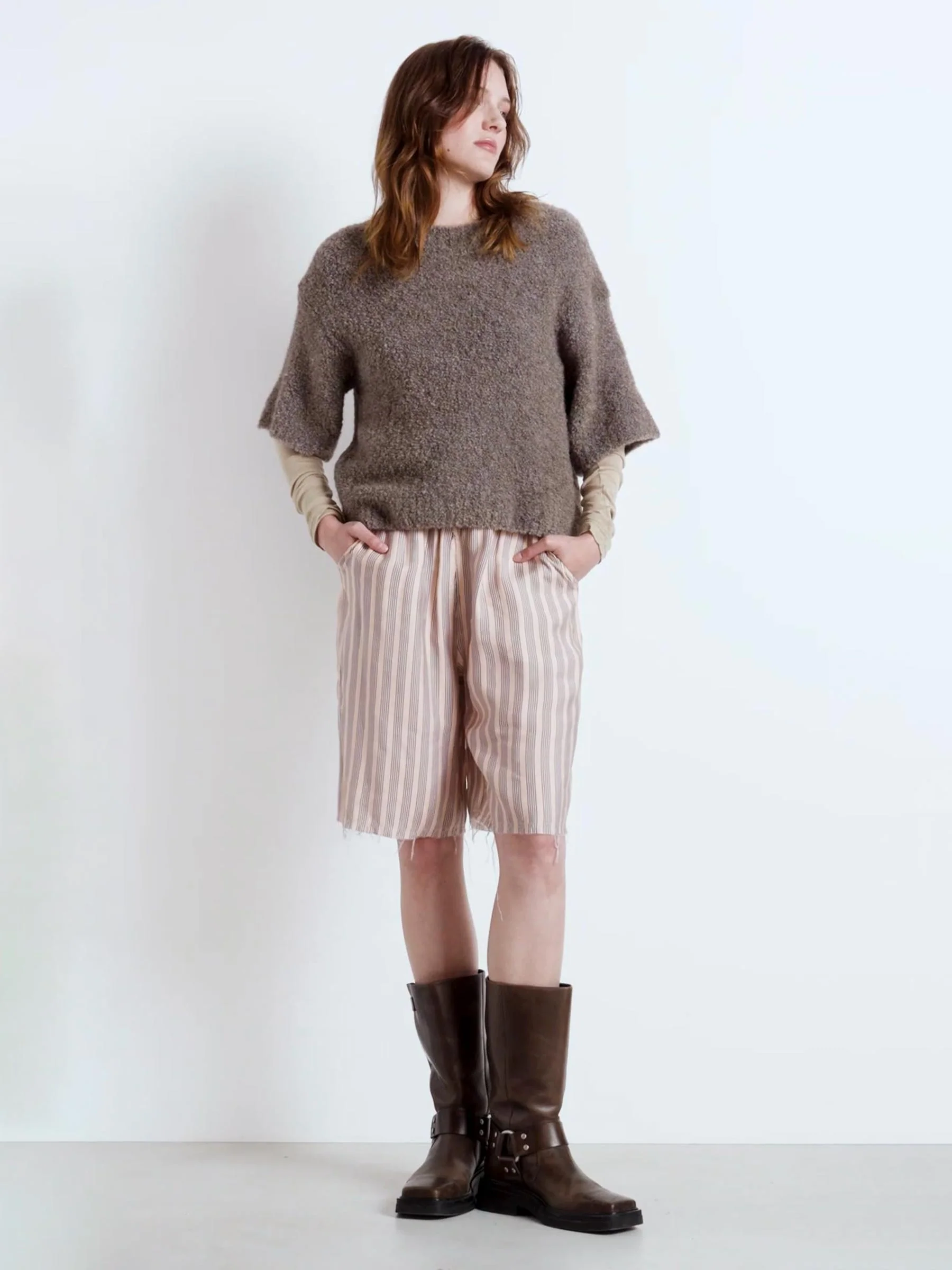 Bruine wollen trui zolly - Afbeelding 4