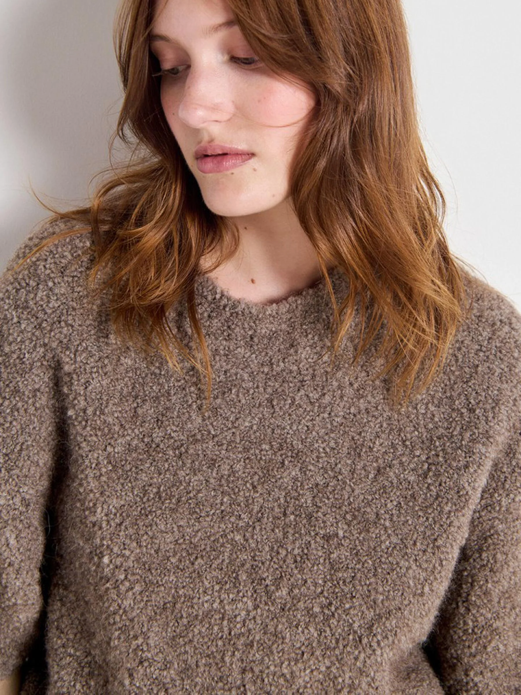 Bruine wollen trui zolly - Afbeelding 3