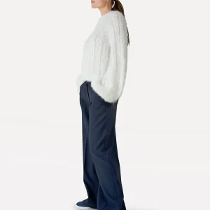 Donkerblauwe moore pleated pants