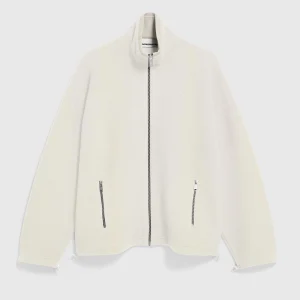Off-white cotton fleece jacket