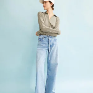 Lichtblauwe wide leg jeans astraeaas