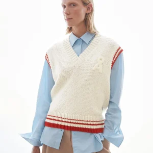 CrÃ¨me spencer iconic a college knit vest