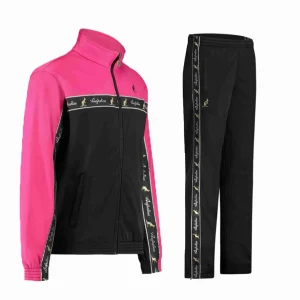 Australian trainingspak met zwarte bies Roze 3.0
