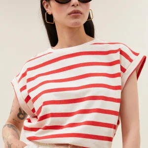 Rood gestreept t-shirt tobi stripe top
