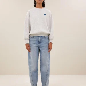 Lichtblauwe barrel jeans begum