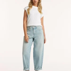 Lichtblauwe barrel jeans aria