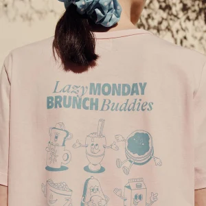 Lichtroze shirt met opdruk jerem