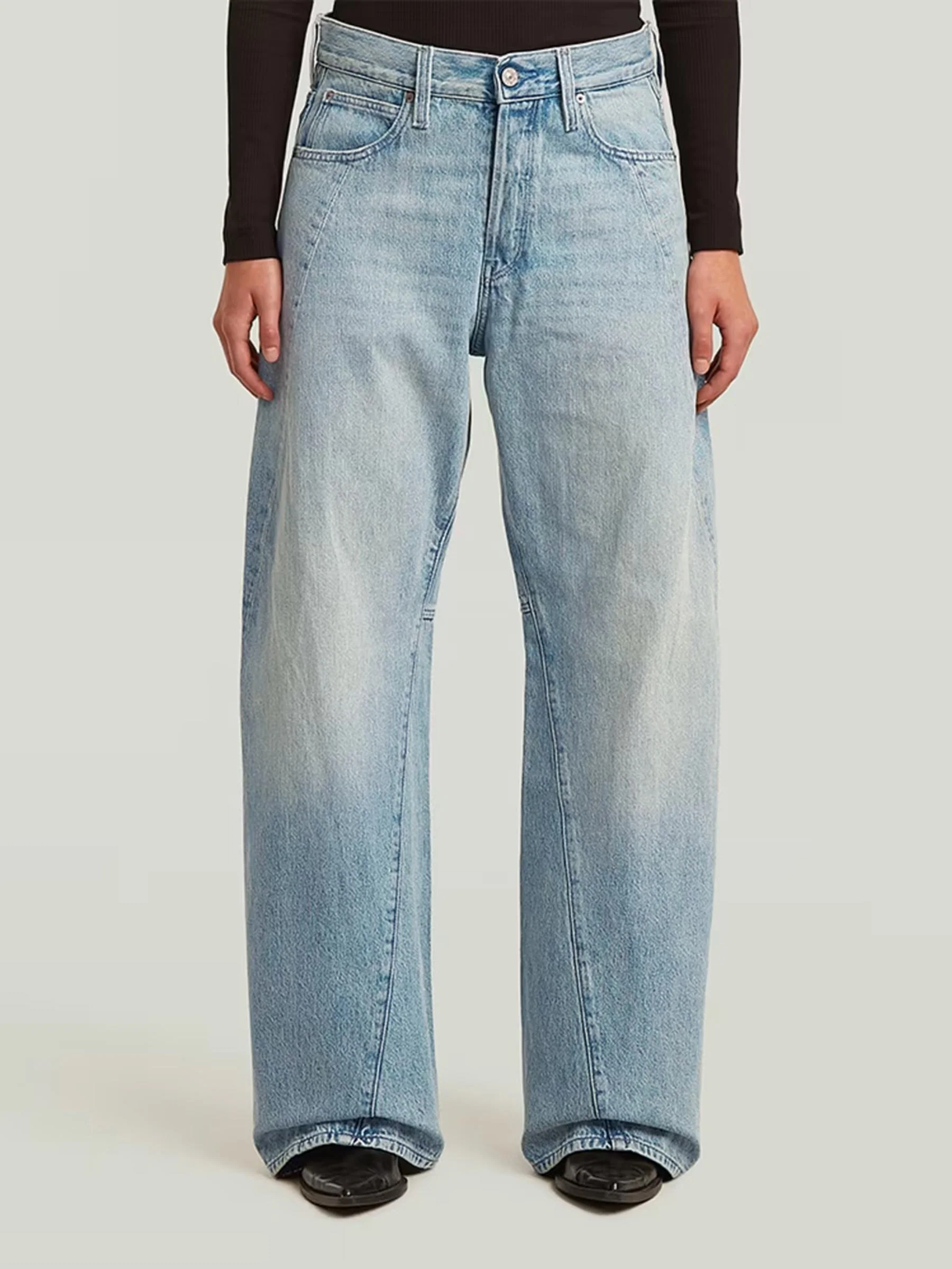 Lichte jeans contor 3d wide lengte 34