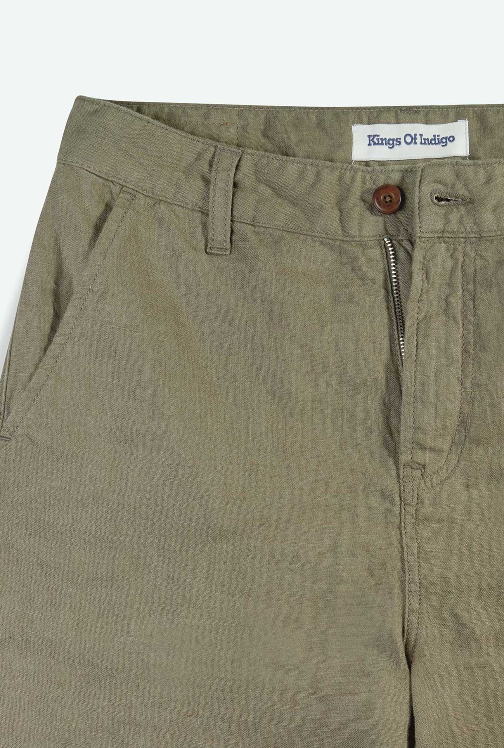 Groene linnen broek leila - Afbeelding 6