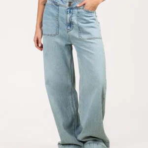 Wide leg jeans farrah worker steel blue