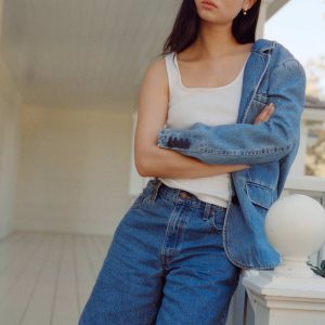 Denim shorts baggy dad jorts