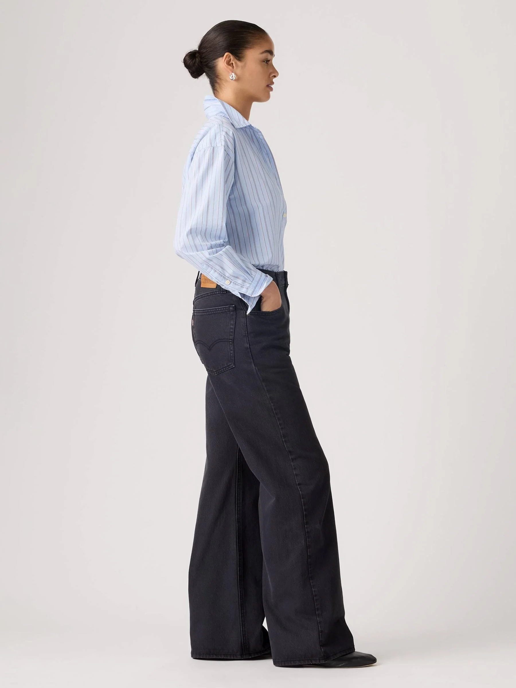 Loose boot jeans chipped black oyster - Afbeelding 5