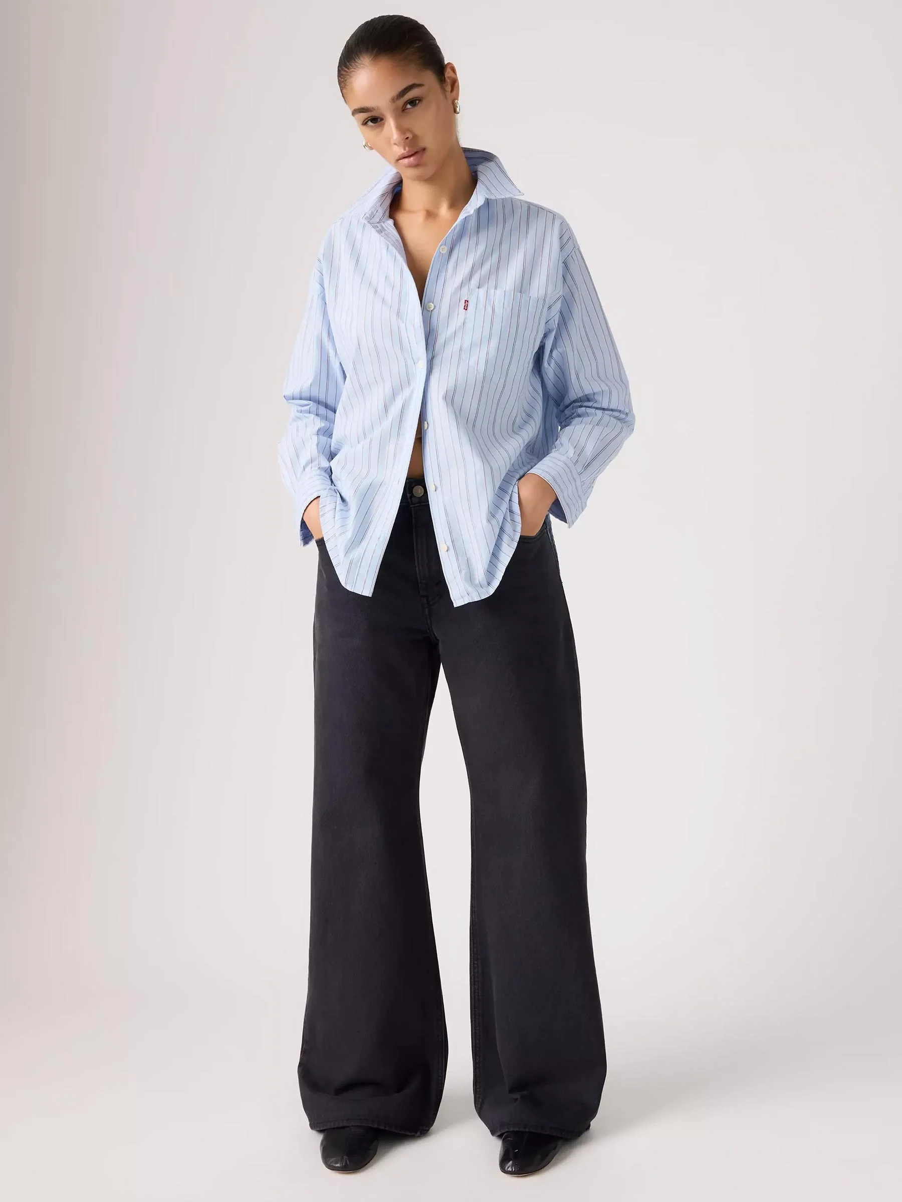 Loose boot jeans chipped black oyster - Afbeelding 6