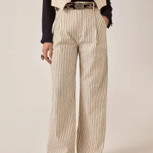 Gestreepte pantalon capri tomy