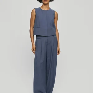 Blauwe wide leg pantalon frode hw pants