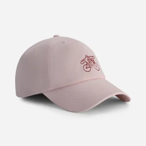 Lichtroze cap baguette et biciclette