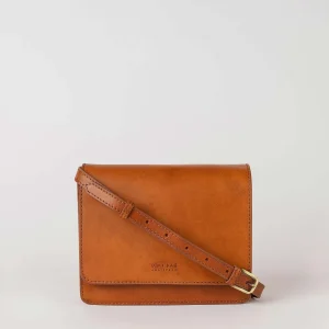 Cognac schoudertas audrey mini