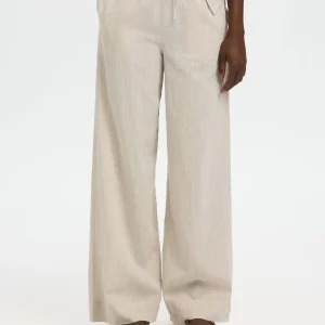 Wide leg linnenmix broek luisa