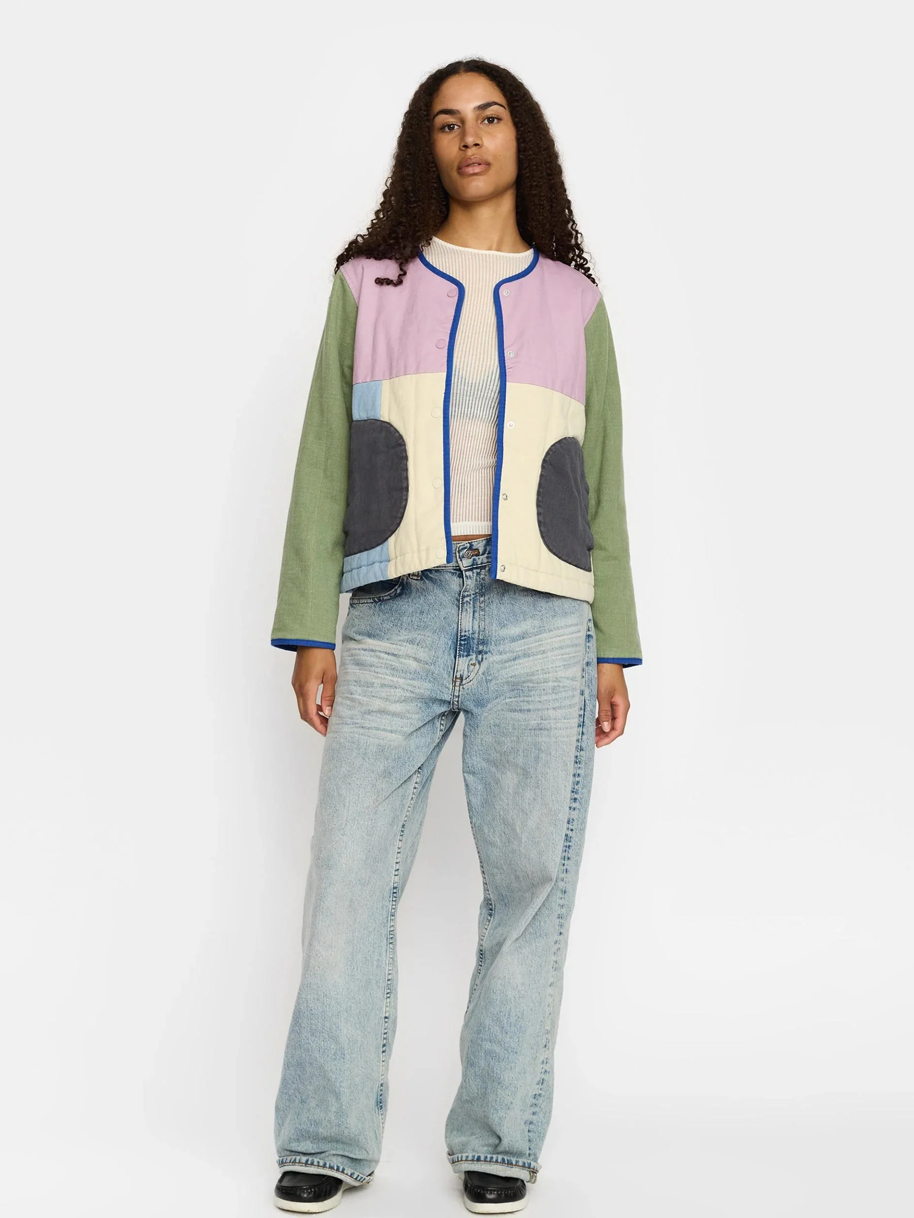 Color block quilted jacket - Afbeelding 4
