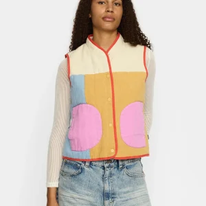 Quilted patchwork bodywarmer