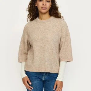 Beige trui srallison ss knit