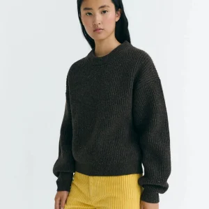 Bruine gebreide trui carmen