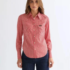 Rood geruit western shirt